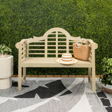 Lutyens Arched 600-Lbs Support Acacia Wood Outdoor Garden Patio Bench