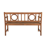 Apollo Circle-Back 600-Lbs Support Acacia Wood Outdoor Garden Patio Bench