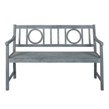 Apollo Circle-Back 600-Lbs Support Acacia Wood Outdoor Garden Patio Bench