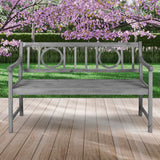 Apollo Circle-Back 600-Lbs Support Acacia Wood Outdoor Garden Patio Bench
