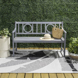 Apollo Circle-Back 600-Lbs Support Acacia Wood Outdoor Garden Patio Bench