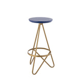 Spiroa 30" Modern Industrial Metal Backless Circular Bar Stool - JONATHAN Y
