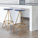 Spiroa 30" Modern Industrial Metal Backless Circular Bar Stool - JONATHAN Y