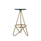 Spiroa 30" Modern Industrial Metal Backless Circular Bar Stool - JONATHAN Y