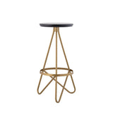 Spiroa 30" Modern Industrial Metal Backless Circular Bar Stool - JONATHAN Y