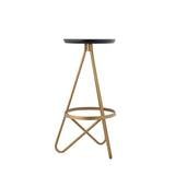 Spiroa 30" Modern Industrial Metal Backless Circular Bar Stool