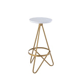 Spiroa 30" Modern Industrial Metal Backless Circular Bar Stool