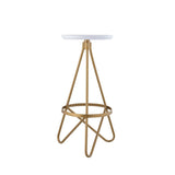 Spiroa 30" Modern Industrial Metal Backless Circular Bar Stool