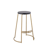 Hula 28.75" Modern Designer Iron Curved Backless Bar Stool - JONATHAN Y