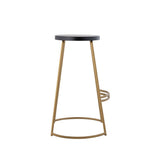 Hula 28.75" Modern Designer Iron Curved Backless Bar Stool - JONATHAN Y