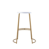 Hula 28.75" Modern Designer Iron Curved Backless Bar Stool - JONATHAN Y