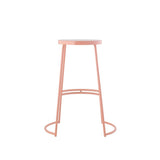 Hula 28.75" Modern Designer Iron Curved Backless Bar Stool