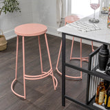 Hula 28.75" Modern Designer Iron Curved Backless Bar Stool