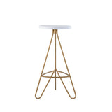 Trinity 30" Modern Industiral Iron Tripod Backless Bar Stool - JONATHAN Y