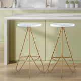 Trinity 30" Modern Industiral Iron Tripod Backless Bar Stool - JONATHAN Y