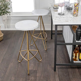 Trinity 30" Modern Industiral Iron Tripod Backless Bar Stool - JONATHAN Y