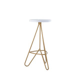 Trinity 30" Modern Industiral Iron Tripod Backless Bar Stool - JONATHAN Y