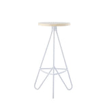 Trinity 30" Modern Industiral Iron Tripod Backless Bar Stool