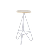 Trinity 30" Modern Industiral Iron Tripod Backless Bar Stool