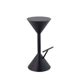 Chronos 29.75" Modern Industrial Iron Hourglass Backless Bar Stool with Foot Rest - JONATHAN Y
