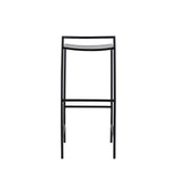 Svelte 30" Coastal Contemporary Iron Saddle-Seat Low-Back Bar Stool with Foot Rest - JONATHAN Y