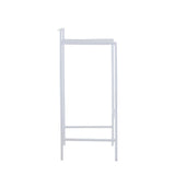 Svelte 30" Coastal Contemporary Iron Saddle-Seat Low-Back Bar Stool with Foot Rest - JONATHAN Y