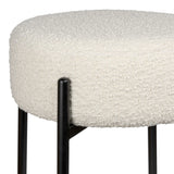 Paola Modern Metal/Bouclé Cushioned Counter & Bar Stool - JONATHAN Y