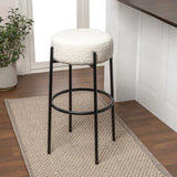 Paola Modern Metal/Bouclé Cushioned Counter & Bar Stool