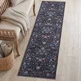 Primrose Art Nouveau Floral Border Machine-washable Area Rug