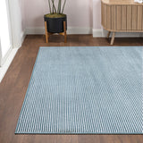 Cole Modern Minimalist Pinstripe High-low Area Rug