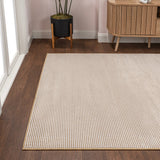 Cole Modern Minimalist Pinstripe High-low Area Rug