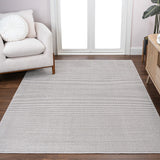 Cole Modern Minimalist Pinstripe High-low Area Rug