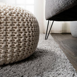 Groovy Solid Shag Area Rug
