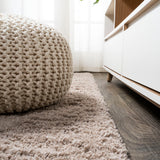 Groovy Solid Shag Area Rug