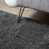 Groovy Solid Shag Area Rug