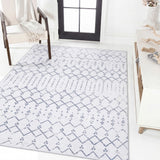 Leila Moroccan Diamond Trellis Machine-washable Area Rug