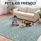 Leila Moroccan Diamond Trellis Machine-washable Area Rug