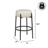 Paola Modern Metal/Bouclé Cushioned Counter & Bar Stool - JONATHAN Y