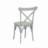 Cassis Traditional X-Back Wood Rattan Dining Chair - JONATHAN Y