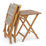 Javea Modern Coastal 3-Piece Acacia Wood Outdoor Folding Bistro Set - JONATHAN Y