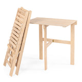 Nerja Modern Traditional 3-Piece Acacia Wood Outdoor Folding Bistro Set - JONATHAN Y