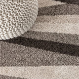 Prism Geometric Striped Area Rug Beige/Brown / Runner / 2' X 7'10" – DETAIL