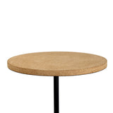 Calix 23.5" Contemporary Minimalist Metal/Cork Round End Table - JONATHAN Y