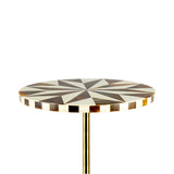 Calix 23.5" Contemporary Minimalist Metal/Resin Round End Table