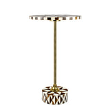 Calix 23.5" Contemporary Minimalist Metal/Resin Round End Table