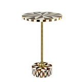 Calix 23.5" Contemporary Minimalist Metal/Resin Round End Table