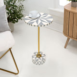 Calix 23.5" Contemporary Minimalist Metal/Resin Round End Table