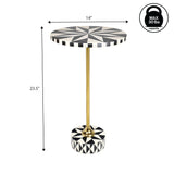 Calix 23.5" Contemporary Minimalist Metal/Resin Round End Table