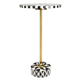 Calix 23.5" Contemporary Minimalist Metal/Resin Round End Table