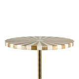 Calix 23.5" Contemporary Minimalist Metal/Resin Round End Table